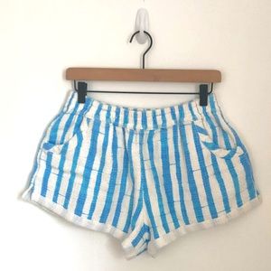 Anthropologie Terry Cloth Striped Shorts